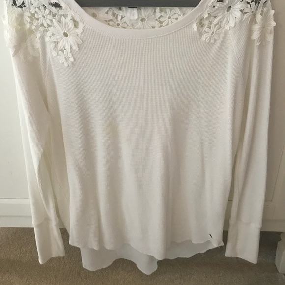 Soft White long sleeve waffle shirt - Picture 6 of 6